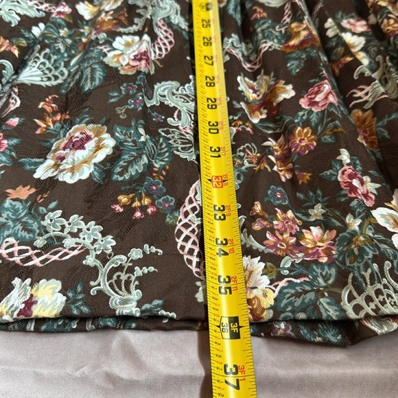 VTG Herman Geist Floral Pleated Maxi Skirt Women 14 Prairie Cottagecore Boho NWT - Picture 9 of 9